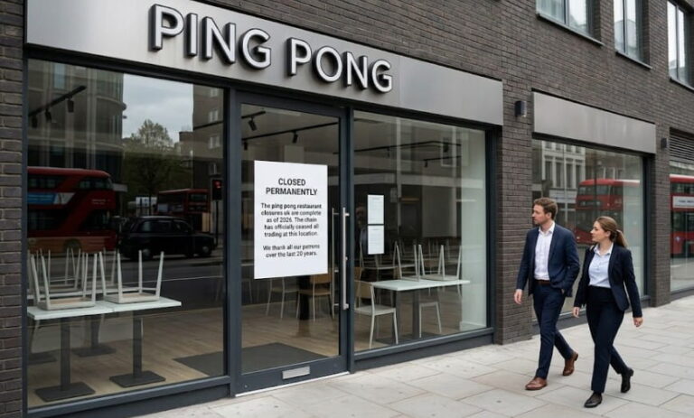 Ping Pong Restaurant Closures UK