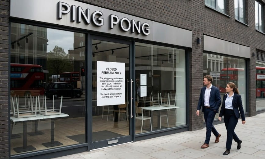 Ping Pong Restaurant Closures UK