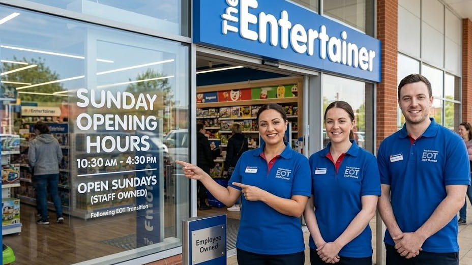 The Entertainer open on Sundays