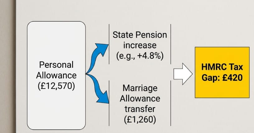 HMRC pensioner bank deduction £420