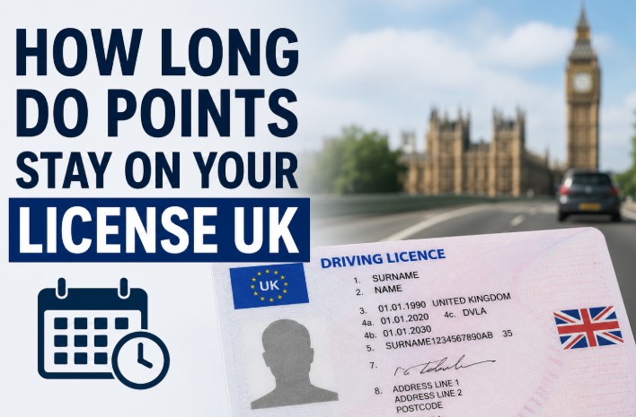 How long do points stay on your license UK?