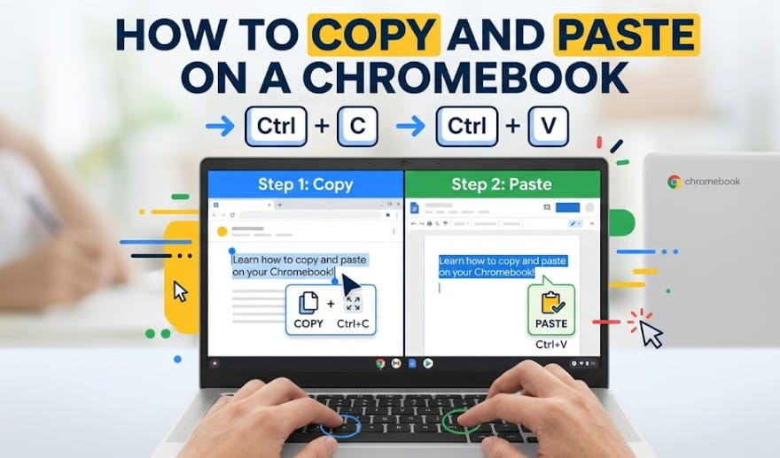 How to copy and paste on a Chromebook?