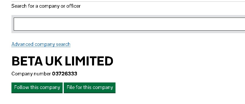 What is Companies House Beta