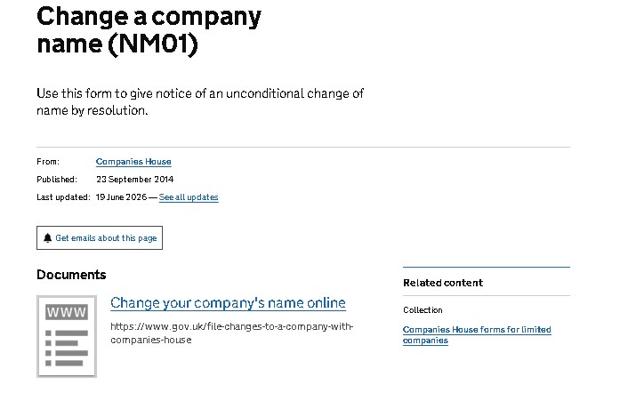 How to Change Company Name on Companies House